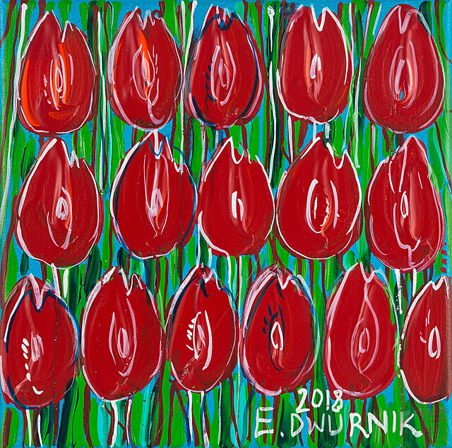 Czerwone tulipany, 2018