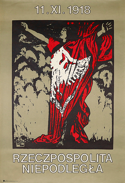 proj. Juliusz WRZOS wg plakatu Bogdana Nowakowskiego z 1918 r.
