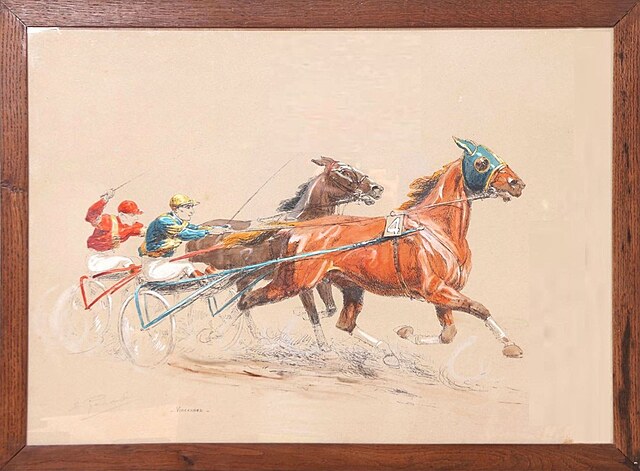 Courses de trot (Wyścigi kłusaków), 1954