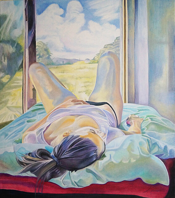 "Landscape Between Legs" (2004) wg Daphne Todd, 2026