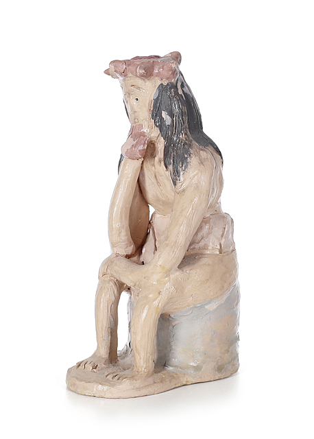 Ceramiczna figurka: Chrustus Frasobliwy