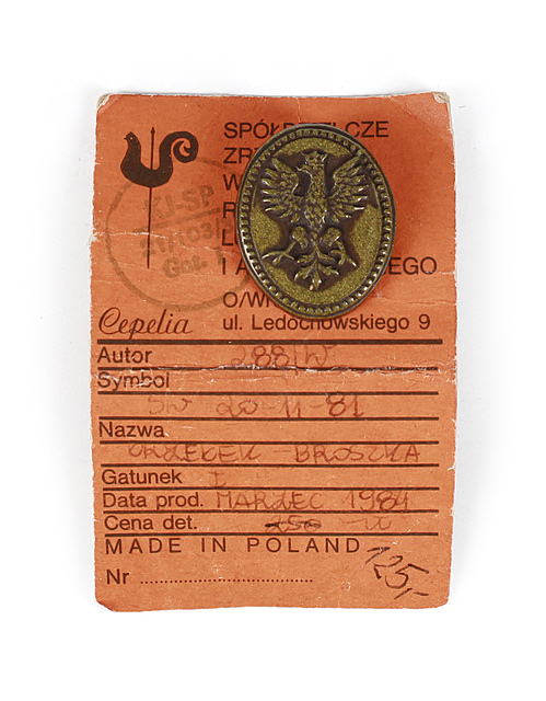 Broszka - orzełek, lata 80.