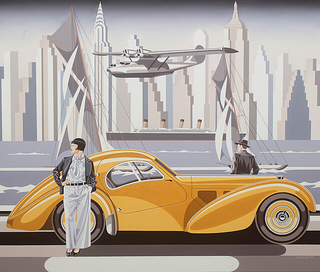 Kobieta i żółte Bugatti, 2026