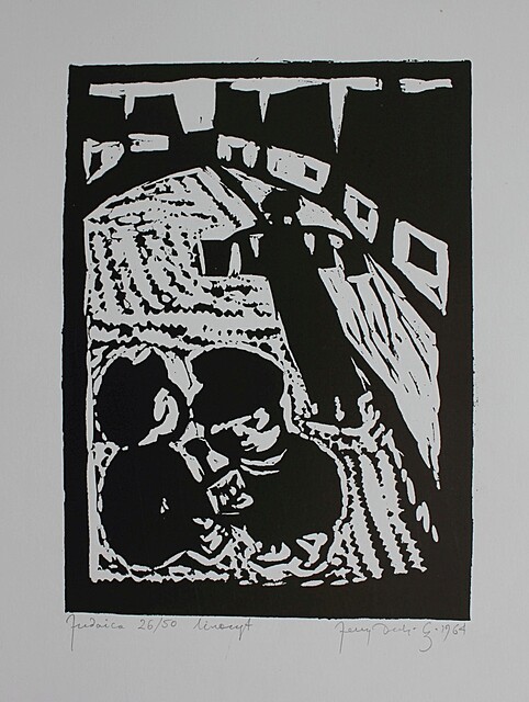 Bawiące się dzieci z cyklu „Judaica” (1964, odbitka późniejsza)