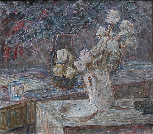 Martwa natura z kwiatami w dzbanach, 1964