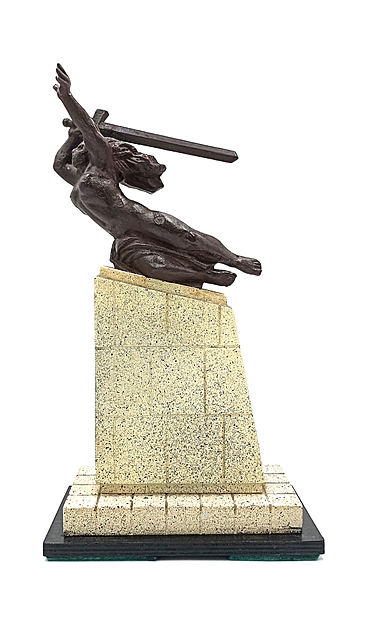 Miniatura pomnika Bohaterów Warszawy - Nike (Warszawa, XX w.)