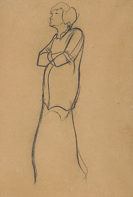SZKIC STOJĄCEJ KOBIETY, 1905-1910