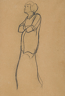 SZKIC STOJĄCEJ KOBIETY, 1905-1910
