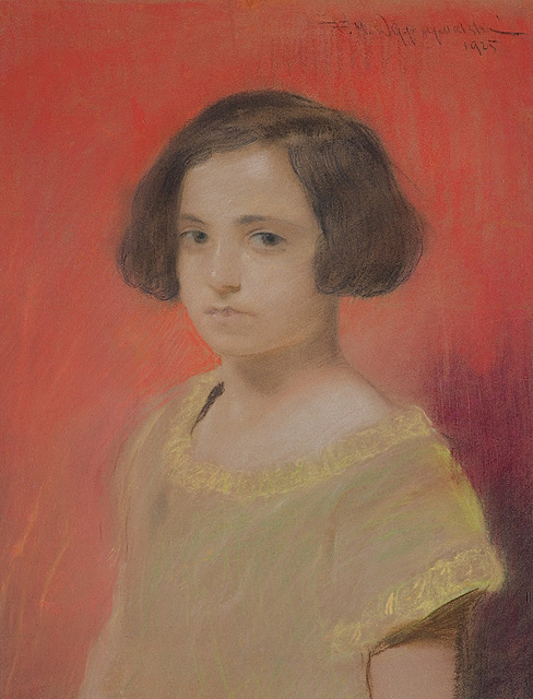 PORTRET DZIEWCZYNKI W ŻÓŁTEJ SUKIENCE, 1925