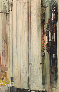 "Wnętrze kościoła w Toruniu" (1928)