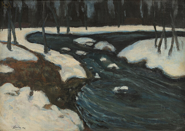 "Zima - kry na rzece" (1910)