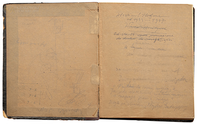 "Moje wiersze" - rękopis z poezją artysty z lat 1930-1954