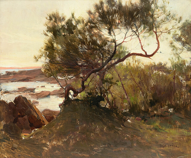 Brzeg morza w Bretanii, 1906 r.