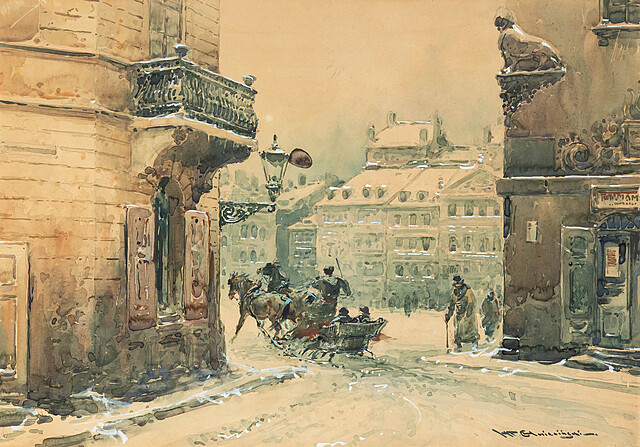 Widok na Stary Rynek w Warszawie
