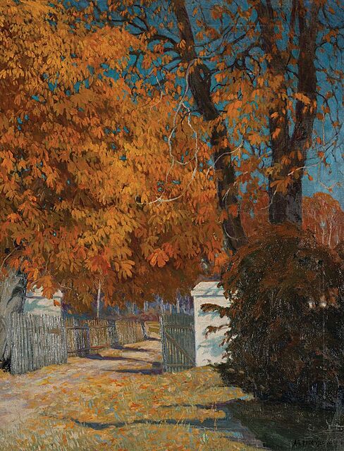 JESIENNY KASZTANOWIEC NAD BRAMĄ, 1907