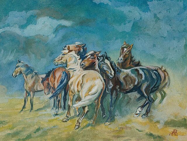 KONIE W BURZY, 1941