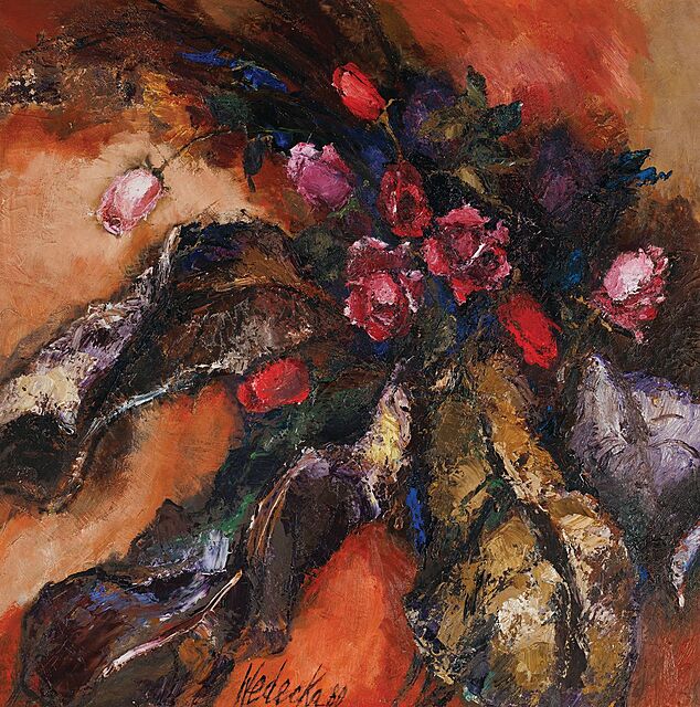 RÓŻE W WAZONIE, 1980