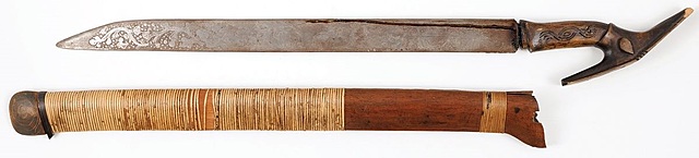 MIECZ MANDAU DAJAKÓW, Borneo, XX w.