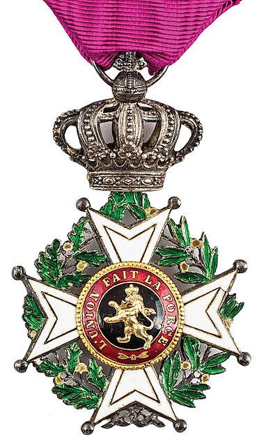 ORDER LEOPOLDA, KRZYŻ KAWALERSKI, CYWILNY, Belgia, 1880 - 1914