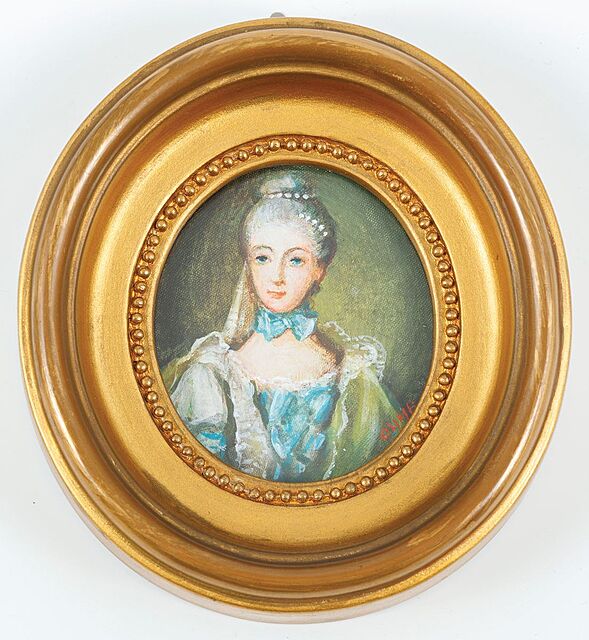 MINIATURA, MADAME DE POMPADOUR, XX w.