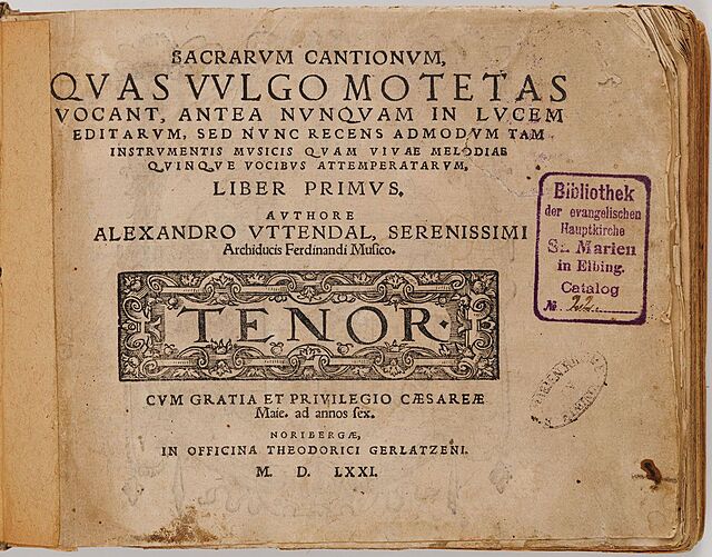 UTWORY MUZYCZNE, 1571-1591