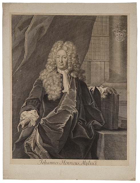 Portret prawnika króla Polski - J.H.Myliusa, ok 1722