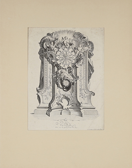 Projekt zegara z czterema porami dnia, ok. 1760