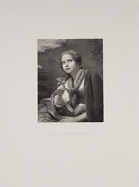 Kwiaciarka (tyt.oryginału „Das Blumenmädchen”), ok. 1850