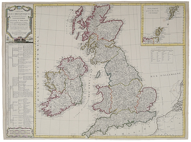 [Wielka Brytania] Carte des Isles Britanniques, 1780
