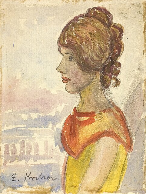 Portret kobiety z profilu