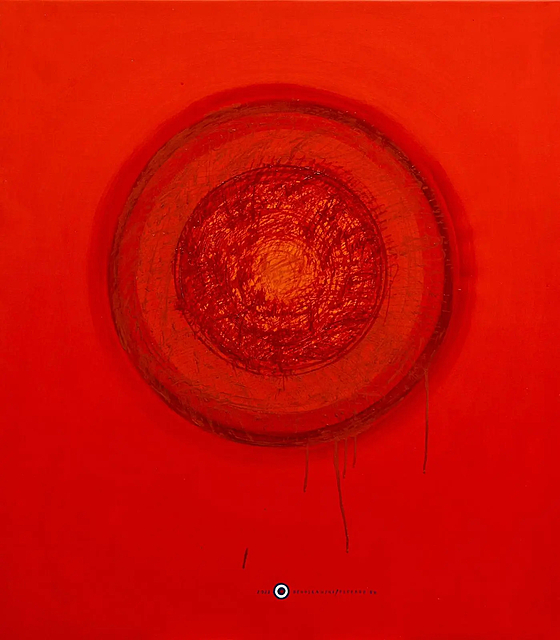 Totally Red, z cyklu: "Concentration Point", 2022