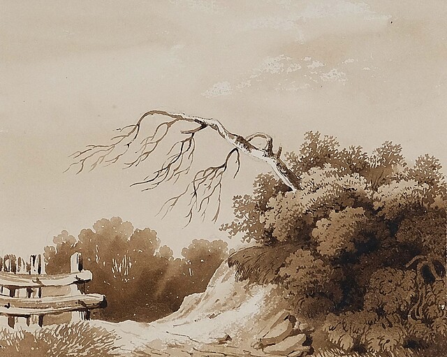 Krajobraz z drzewem, ok. 1820