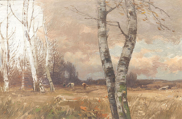Pejzaż z brzozami, ok. 1920