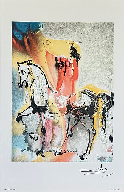 Le Cheval Chretien Koń Chrześcijański Z cyklu: Les Chevaux de Dali (Dalinian Horses), 1983