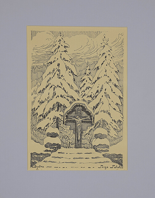 Kapliczka przy Fałatówce w Bystrej, 1935