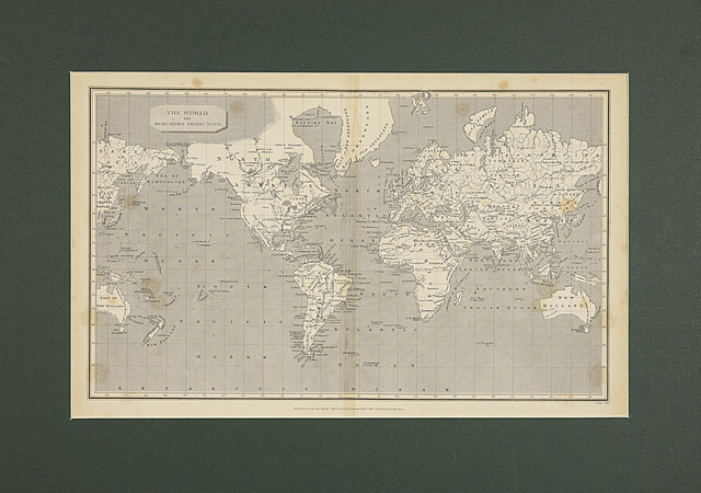 Mapa ziemi w rzucie Mercatora, 1807
