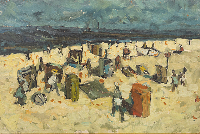 Na nadbałtyckiej plaży, ok. 1975 