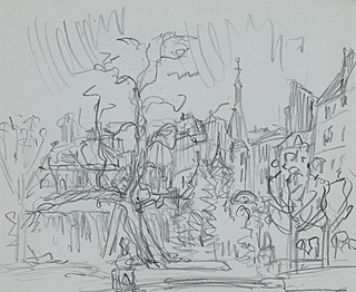 Pejzaż miejski, ok. 1950 