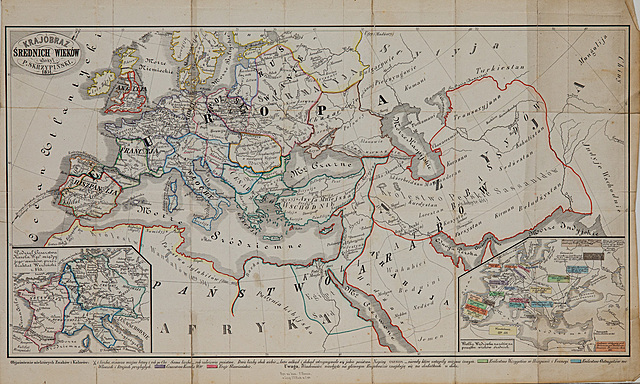 Mapa "Krajobraz średnich wieków", 1851 