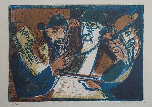 Żydzi studiujący Torę,  ok. 1960 