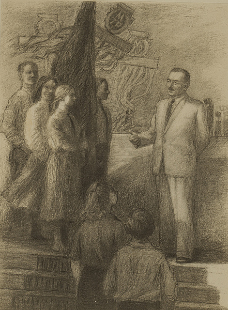 Z młodzieżą ZMP, 1952
