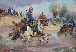 Żołnierz z luzakiem, 1921 r.