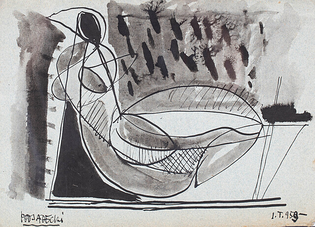 Akt siedzącej kobiety, 1959 r.