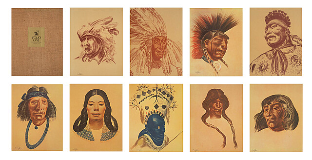 Teka Folio One of American Indian Drawings