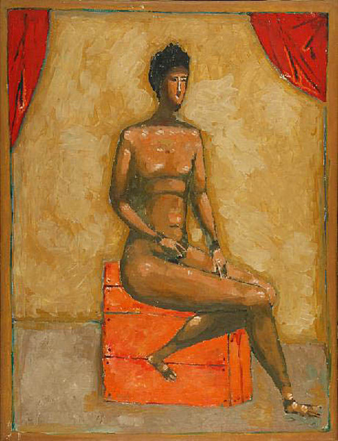 Akt siedzący, 1958