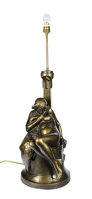 Lampa ceramiczna - Leda z łabędziem