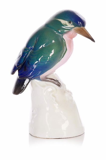 Porcelanowa figurka ptaka