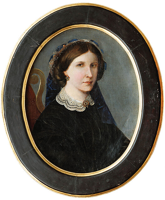 DAMA W CZARNEJ SUKNI, 2 poł. XIX w.