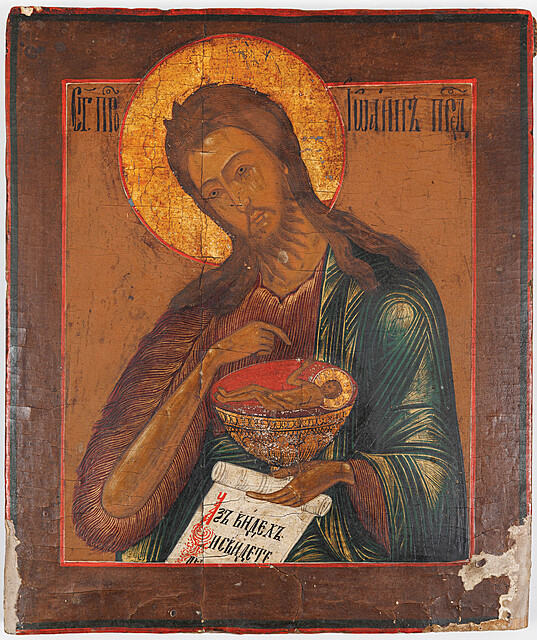 IKONA, ŚW. JAN CHRZCICIEL, Rosja, XIX w.