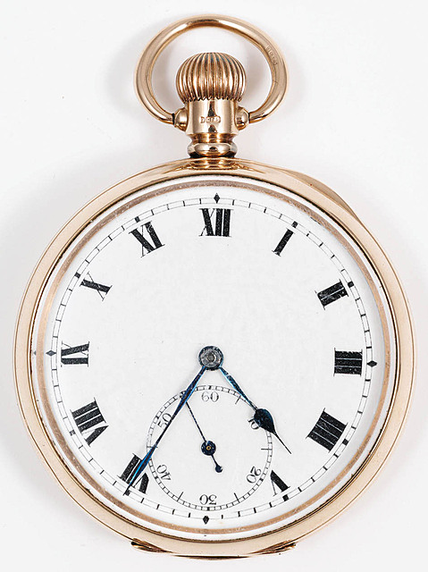 DWA ZEGARKI KIESZONKOWE, mechanizmy: Szwajcaria, Rolex, koperty Anglia, Dennison, 1914 i 1925